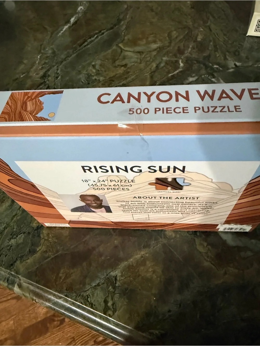 Canyon Waves 500-Piece Puzzle – Orange & Sky Blue Artwork